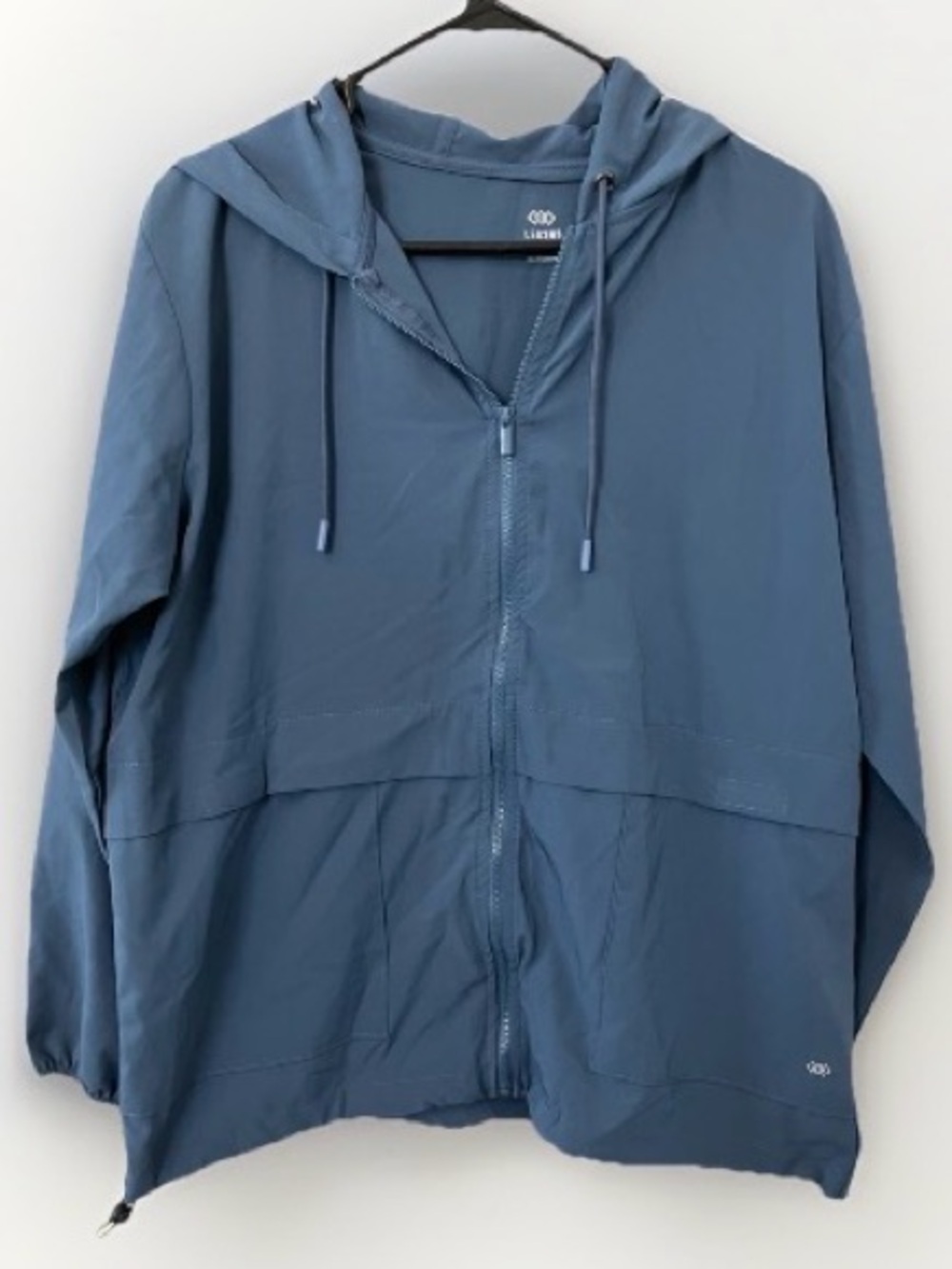 Leg3nd Women's Blue  Full Zip Hoodie Drawstring Lightweight Size PL